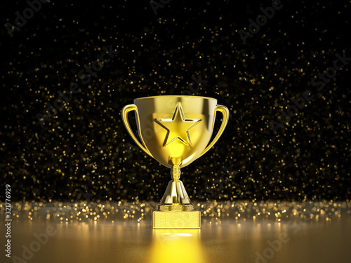 Gold star trophy