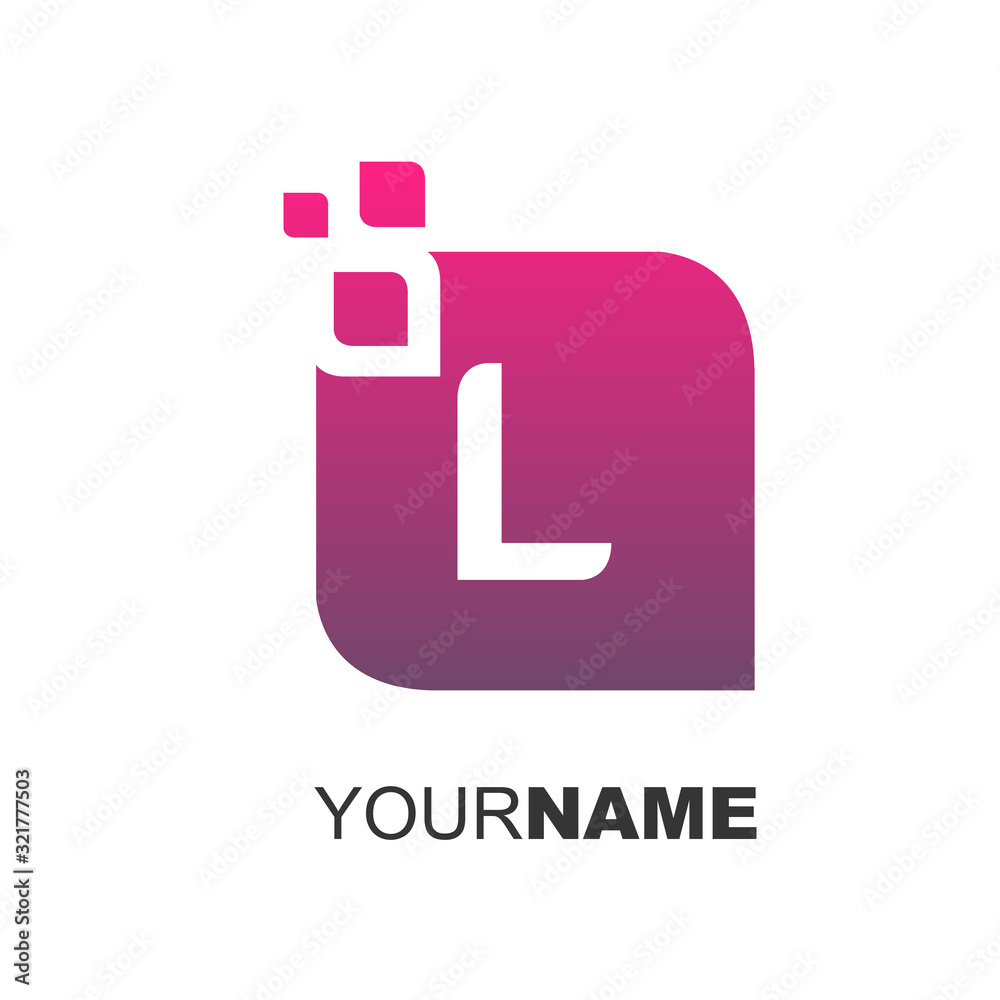 Letter L creative tech logo icon design