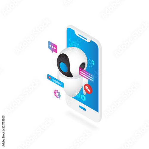 Isometric artificial intelligence, ai analysis with isometric smartphone