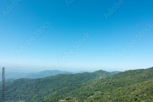 Beautiful scene, mountain view on a sunny day