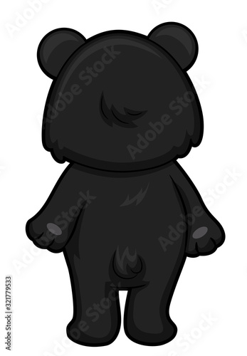 Black Bear Back View Illust...