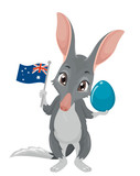 Bilby Mascot Easter Egg Australia Illustration