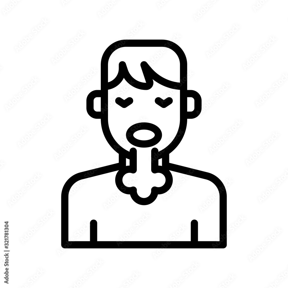 corona virus related vomiting patient vector in lineal style, corona virus related vomiting patient vector in lineal style,