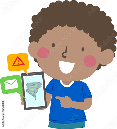 Kid Boy Tornado Phone Messa...
