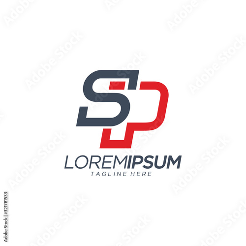 Letter SP Logo Design Vector Template photo
