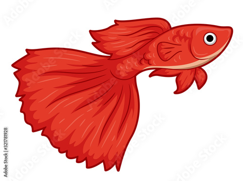 Guppy Pet Fish Illustration