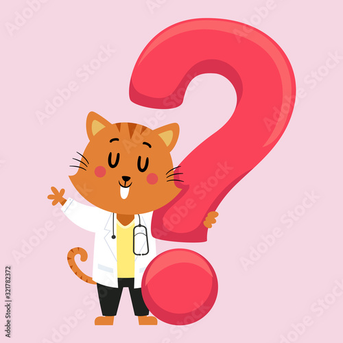 Cat Doc Vet Question Mark I...