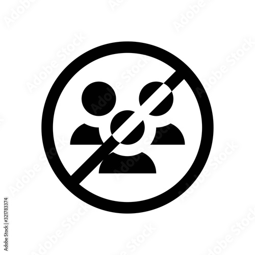 corona virus related restriction on human groups vector in solid design,