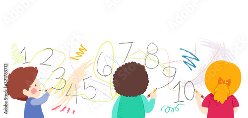 Kids Scribble Wall Numbers ...