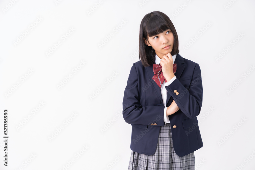 女子学生 考える 女子学生 考える