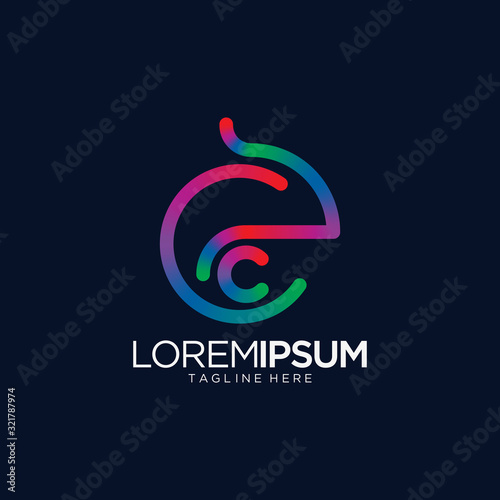 Abstract Cameleon Logo Vector Template