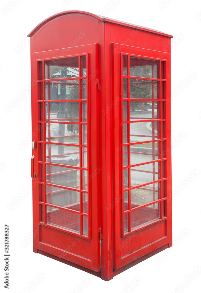 red telephone booth or cabin in nature red telephone booth or cabin in nature