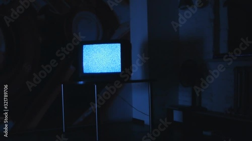 TV Television in dark room
