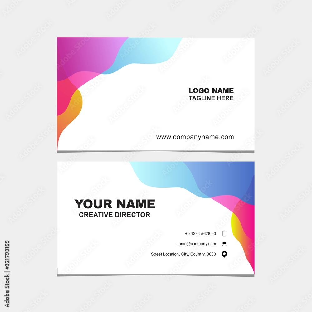 Abstract creative business card design template
