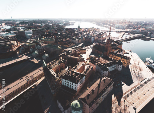 Canvas Print Morning In Stockholm, Old Town