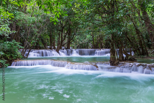 Huai Mae Khamin Waterfall level 2, Khuean Srinagarindra National Park, Kanchanaburi, Thailand