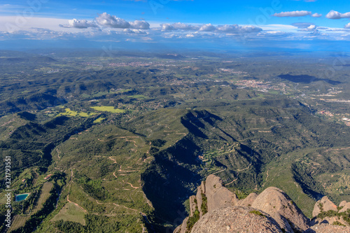 View from the St.Jeroni Peak (Montserrat Mountain, Catalonia, Spain) © zkcristian