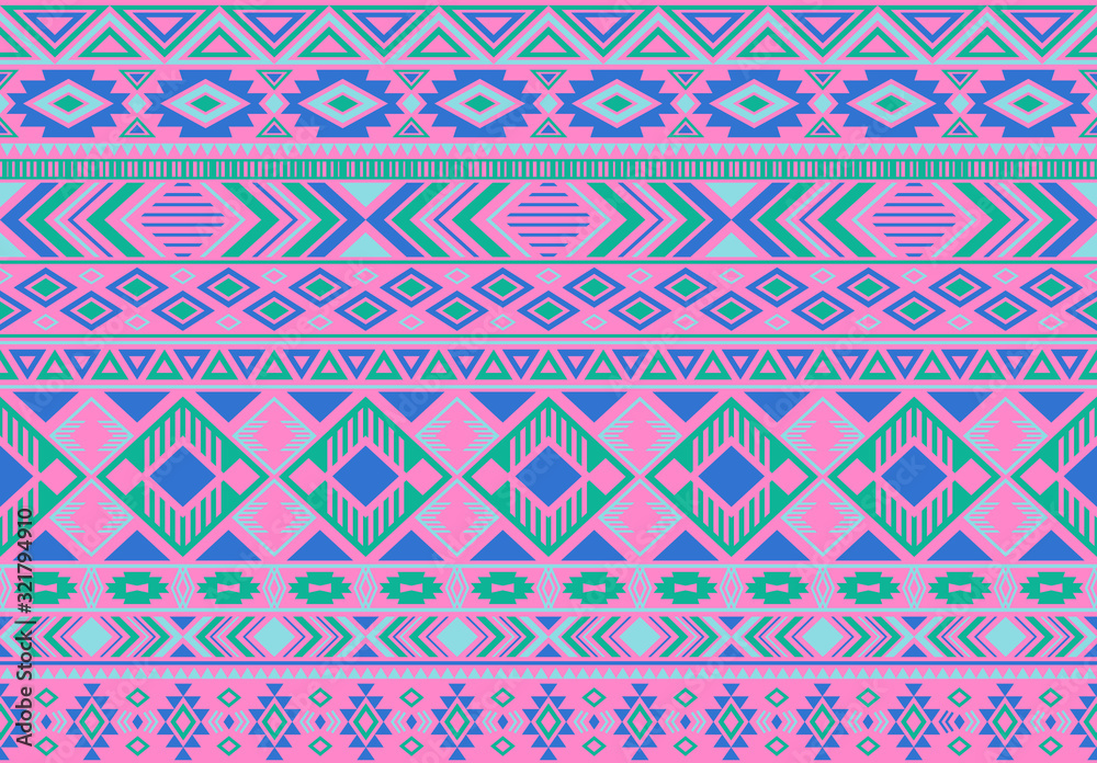 Indonesian pattern tribal ethnic motifs geometric seamless vector background. Awesome indian tribal motifs clothing fabric textile print traditional design with triangle and rhombus shapes. Indonesian pattern tribal ethnic motifs geometric seamless vector background. Awesome indian tribal motifs clothing fabric textile print traditional design with triangle and rhombus shapes.