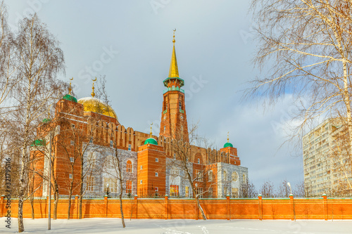 Quadro su tela Samara Cathedral Mosque. Winter.