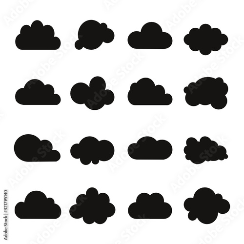 Cloud shapes collection and vector