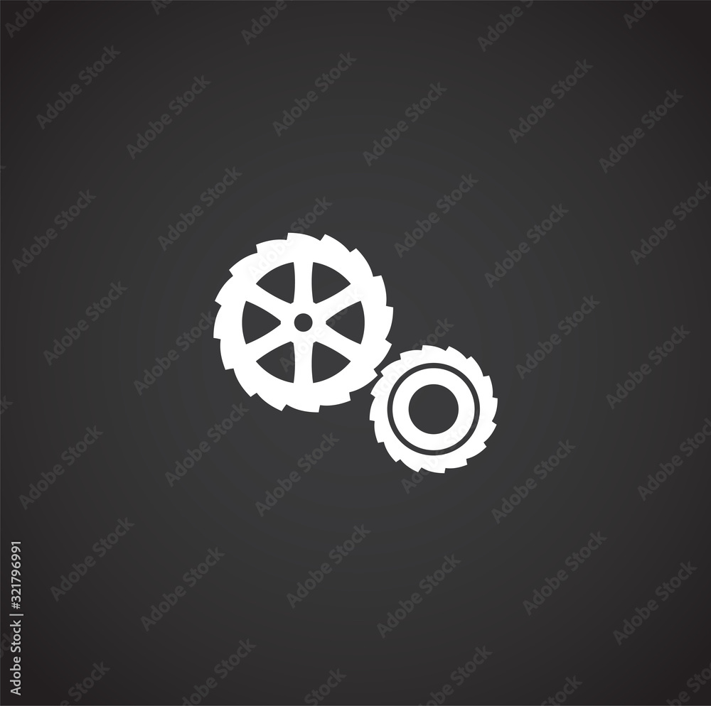 Gear icon on background for graphic and web design. Creative illustration concept symbol for web or mobile app Gear icon on background for graphic and web design. Creative illustration concept symbol for web or mobile app