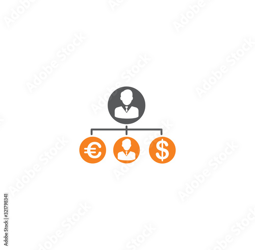 Investment related icon on background for graphic and web design. Creative illustration concept symbol for web or mobile app