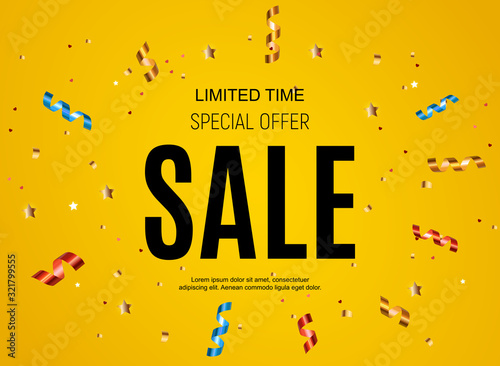 Abstract Party Sale Background. Vector Illustration