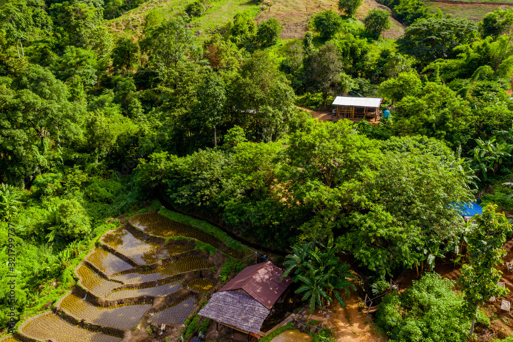 Aerial view of agriculture lands in Doi Inthanon national park, Thailand. Aerial view of agriculture lands in Doi Inthanon national park, Thailand.