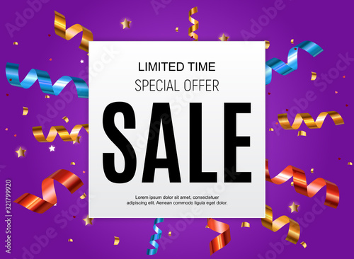 Abstract Party Sale Background. Vector Illustration