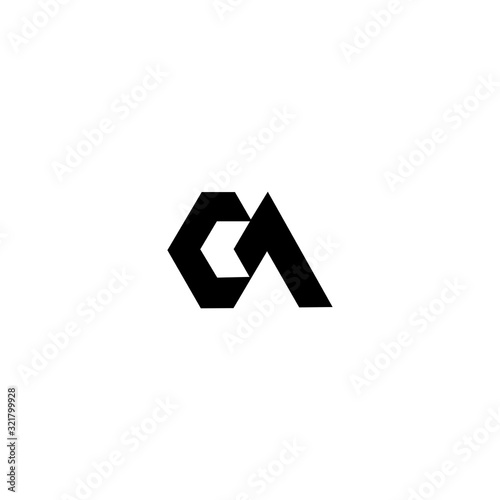 CA C A Letter Logo Design Template Vector