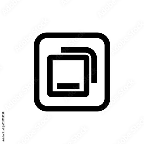restore down icon design logo template EPS 10