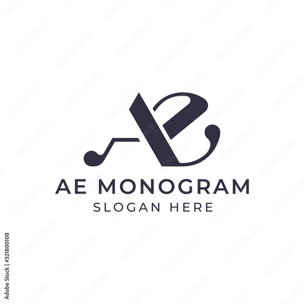 Letter A and E Monogram logo design Stock Vector | Adobe Stock