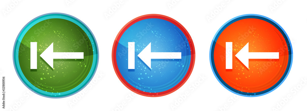Back icon abstract digital round button set illustration Back icon abstract digital round button set illustration