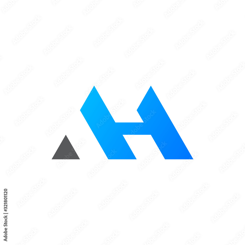 Letter A and H monogram logo design Letter A and H monogram logo design