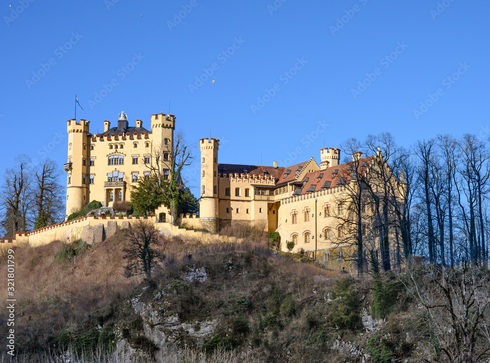 Bavarian castle in German Alps. Bavarian castle in German Alps.