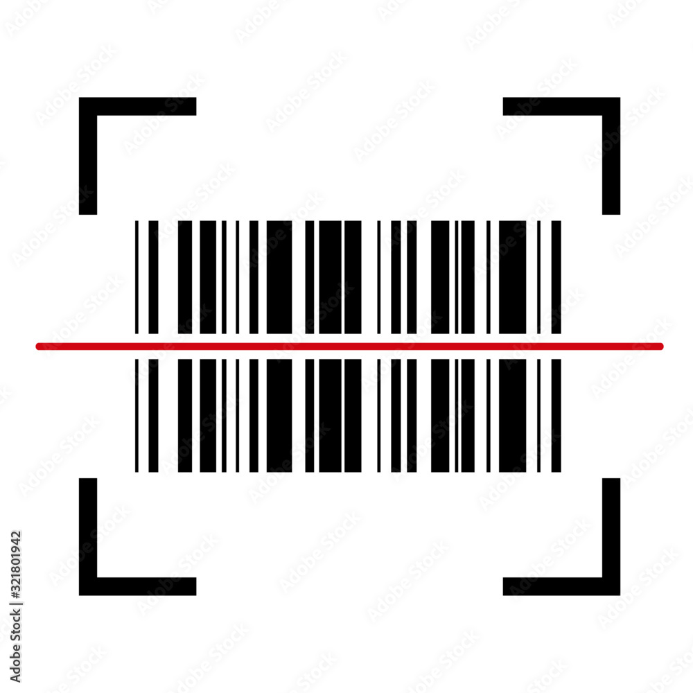 Obraz premium Barcode vector icon. Bar code for web, app ui design. Isolated illustration