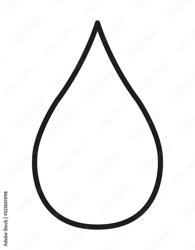 Water drop icon, aque nature symbol. Sign isolated design vector illustration Water drop icon, aque nature symbol. Sign isolated design vector illustration