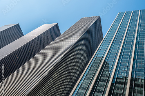 Canvas Print Skyscrapers of 1221 Avenue of the Americas, 6th Avenue, New York, USA