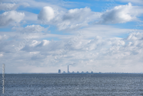 Zaporizhzhya nuclear station on the banks of the Kakhovka reservoir in Ukraine photo