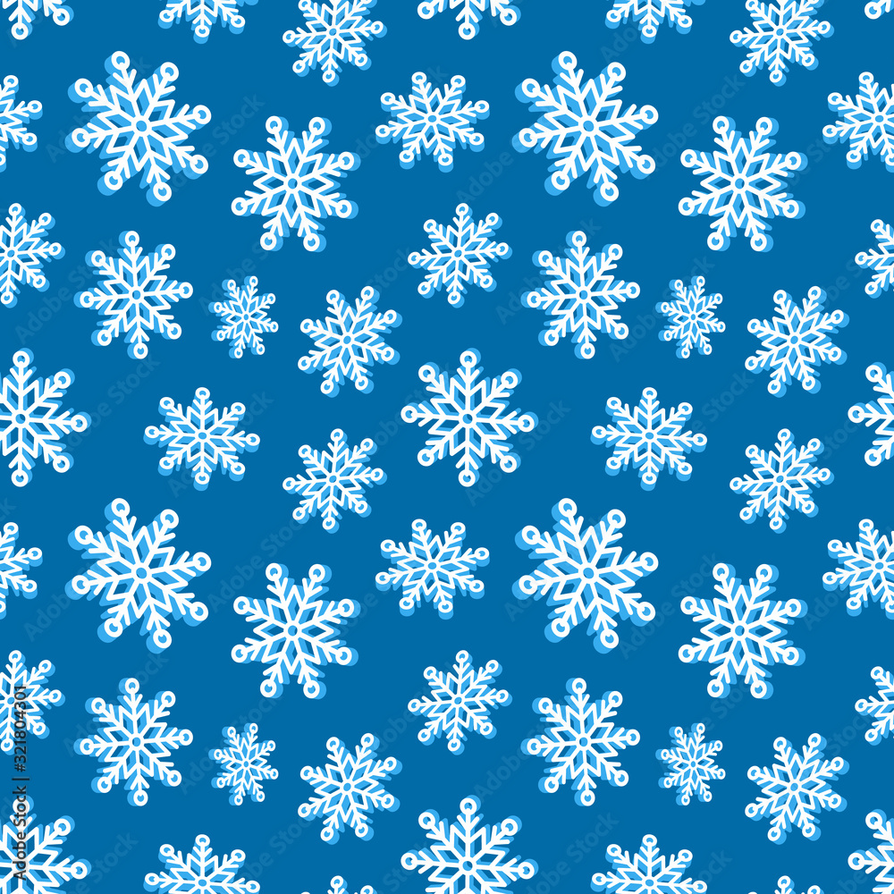 Snowflake Seamless Pattern Merry Christmas Design Snowflake Seamless Pattern Merry Christmas Design