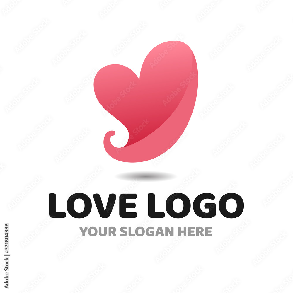 Love Heart Logo Symbol Icon Design