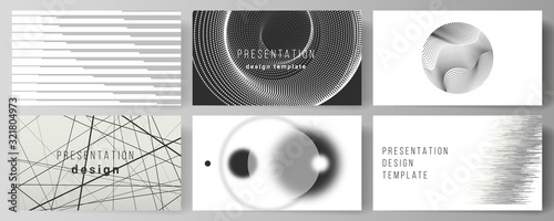 The vector illustration of the editable layout of the presentation slides design business templates. Geometric abstract background, futuristic science and technology concept for minimalistic design.