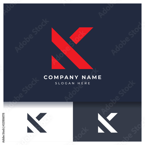 K monogram logo design