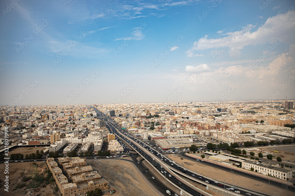 Cityscape of Jeddah City, Saudi Arabia