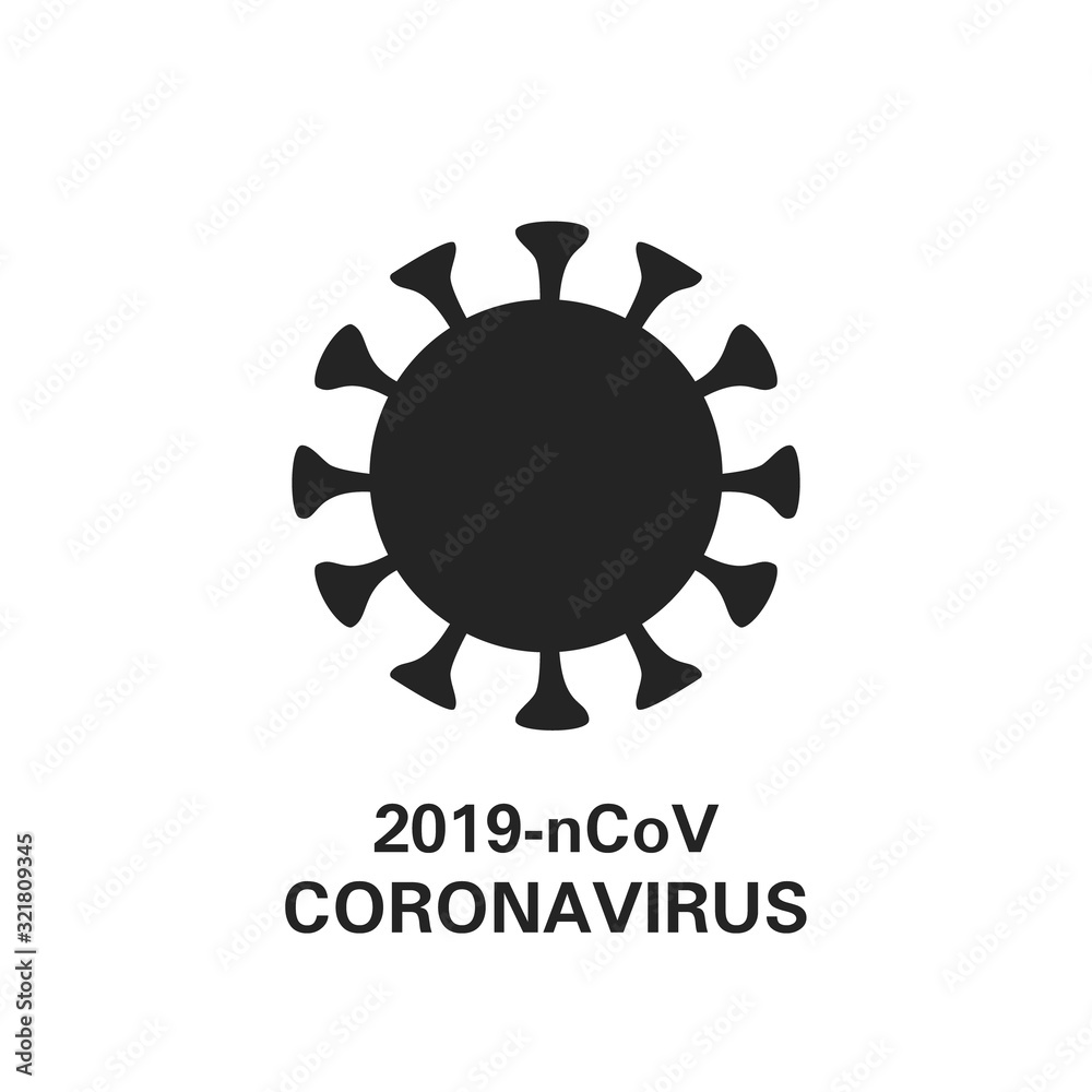 Coronovirus simple isolated icon on white background. Distribution of Coronovirus 2019 - nCoV in China and around the world. Pandemic threat. Coronovirus simple isolated icon on white background. Distribution of Coronovirus 2019 - nCoV in China and around the world. Pandemic threat.