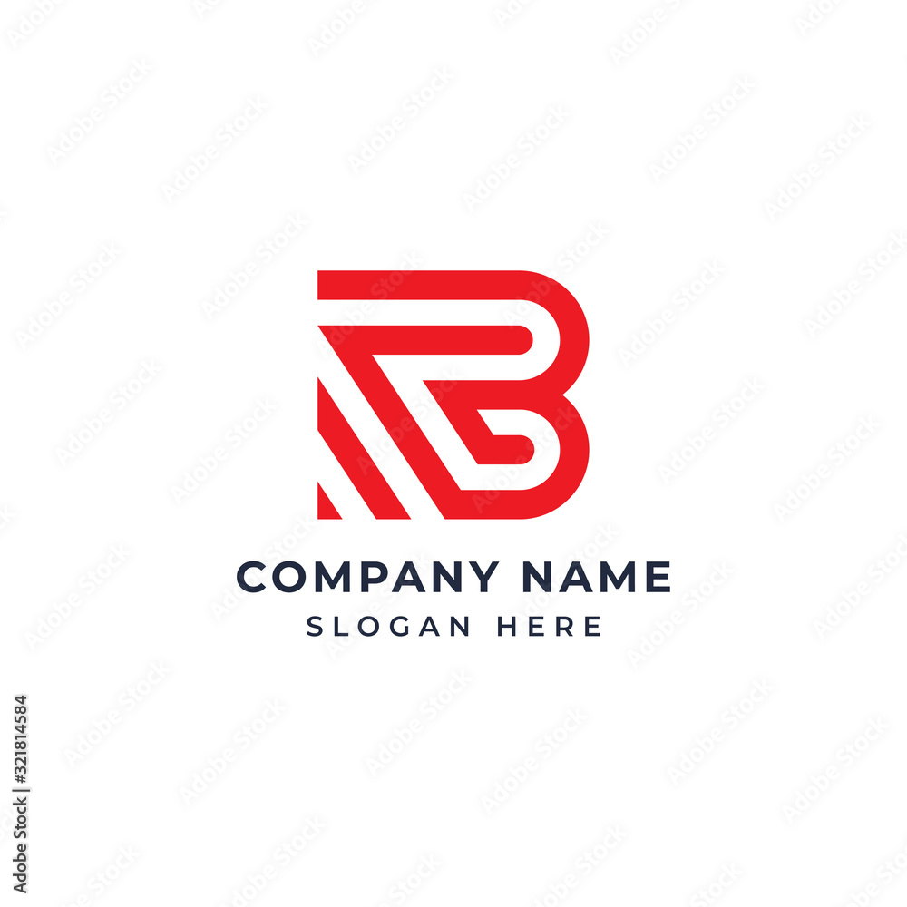 Obraz premium letter B monogram logo design