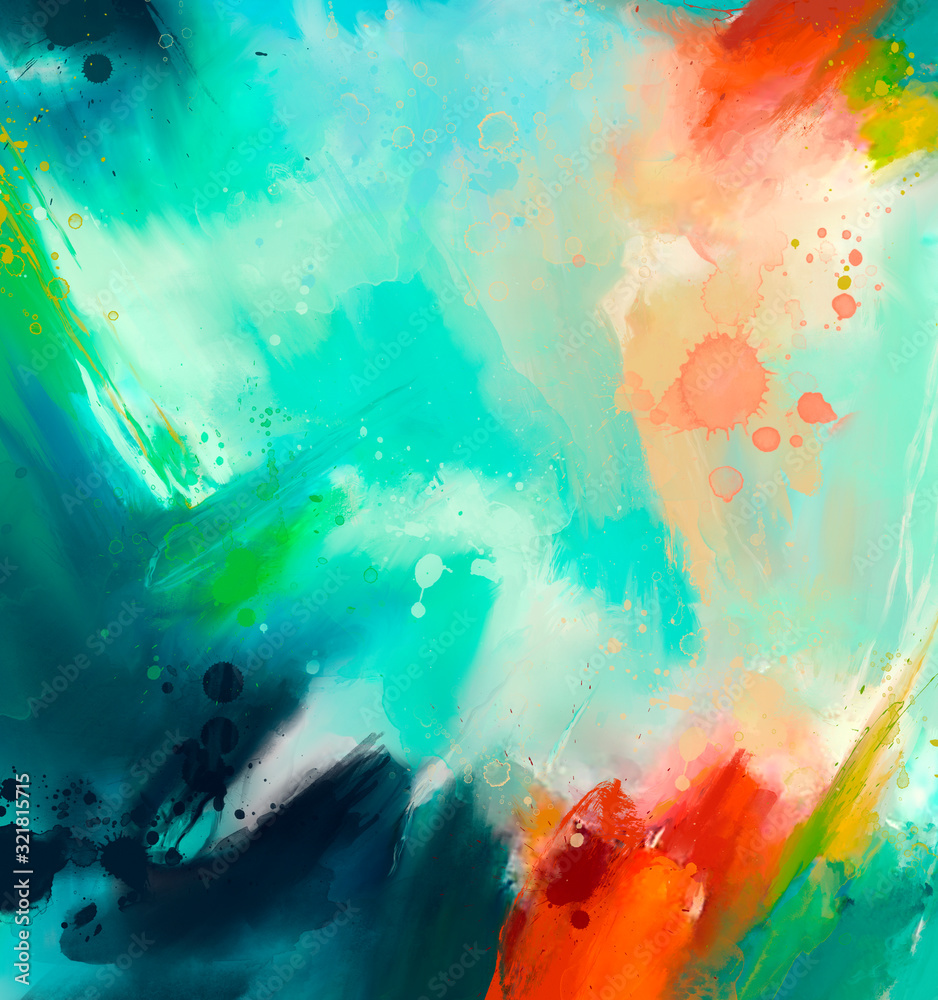 Obraz premium bright Abstract watercolor drawing on a paper image