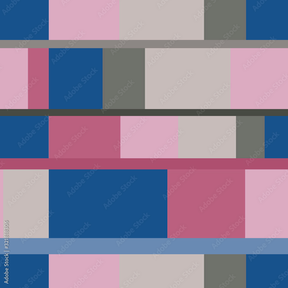 Seamless background. Geometric. In the colors of the official pantone 2020. Rectangles and lines. Use for wallpaper, wrapping paper, fabric and web.