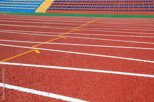 Plastic runway close-up