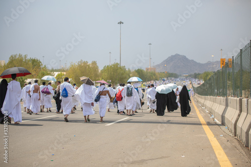 Hajj Pilgrims performing hajj in Mina